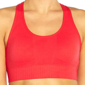 Jessica Simpson Hibiscus Red Kimmy Wireless Sports Bra XL NWT